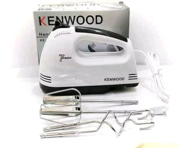 A Kenwood hand mixers, specifically the HMI33 450W model.